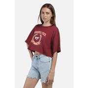 Virginia Tech Hype And Vice Giant Logo Track Top Cropped Tee